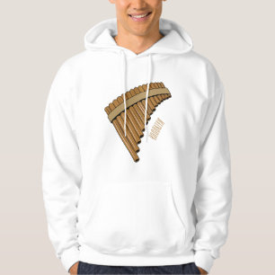 illustration av tecknaden Pan flute/pantrör Hoodie