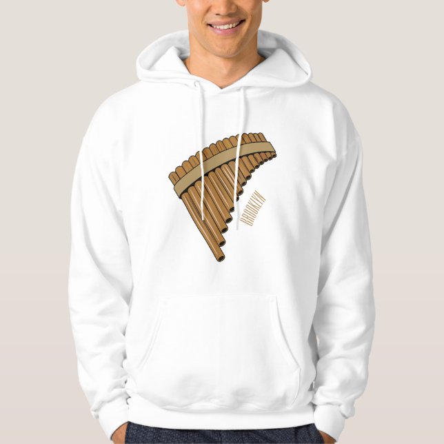 illustration av tecknaden Pan flute/pantrör Hoodie (Framsida)