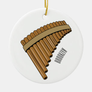 illustration av tecknaden Pan flute/pantrör Julgransprydnad Keramik