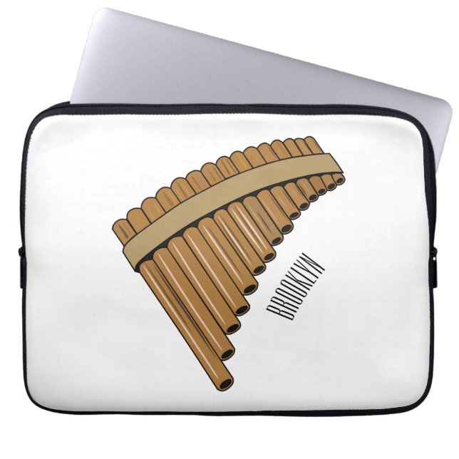 illustration av tecknaden Pan flute/pantrör Laptop Fodral (Framsidan)