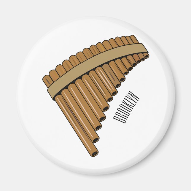 illustration av tecknaden Pan flute/pantrör Magnet (Framsidan)
