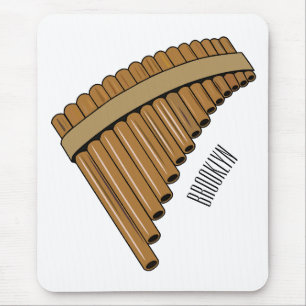 illustration av tecknaden Pan flute/pantrör Musmatta