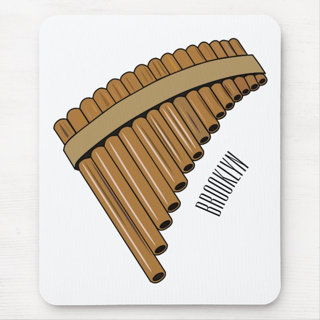 illustration av tecknaden Pan flute/pantrör Musmatta (Framsidan)