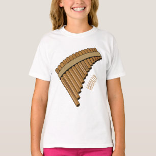 illustration av tecknaden Pan flute/pantrör T Shirt