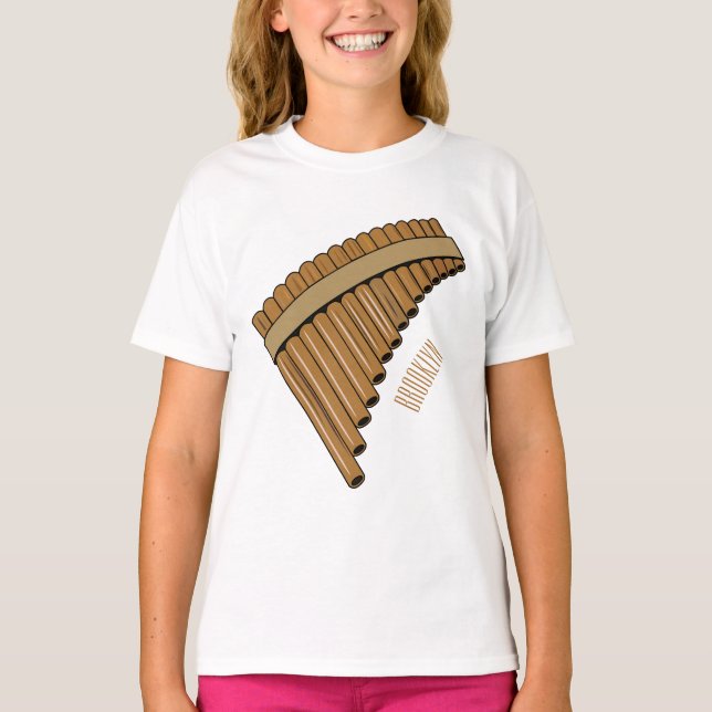 illustration av tecknaden Pan flute/pantrör T Shirt (Framsida)