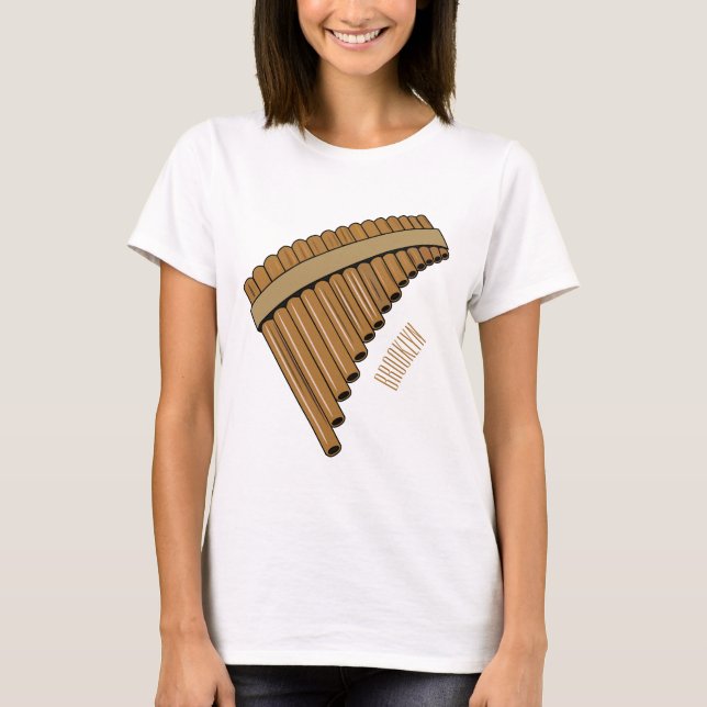 illustration av tecknaden Pan flute/pantrör T Shirt (Framsida)