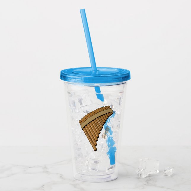 illustration av tecknaden Pan flute/pantrör Take Away Mugg (Framsida Ice)