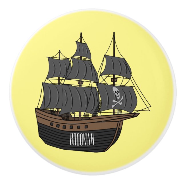 illustration av tecknaden pirat frakt knopp (Framsidan)