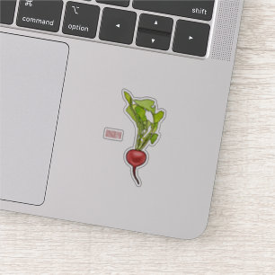 illustration av tecknaden Radish Klistermärken