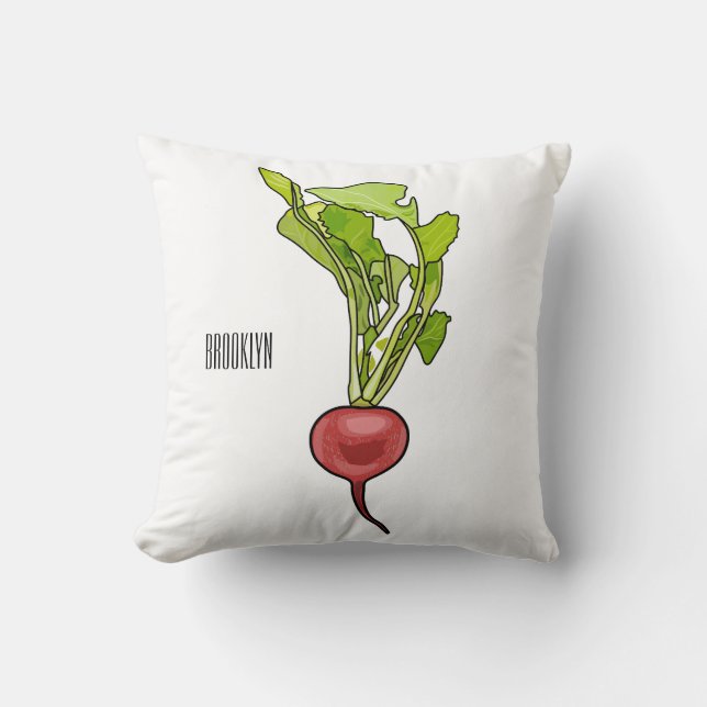 illustration av tecknaden Radish Kudde (Framsida)