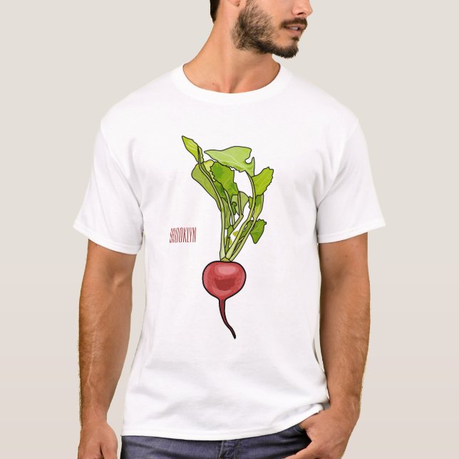 illustration av tecknaden Radish T Shirt (Framsida)
