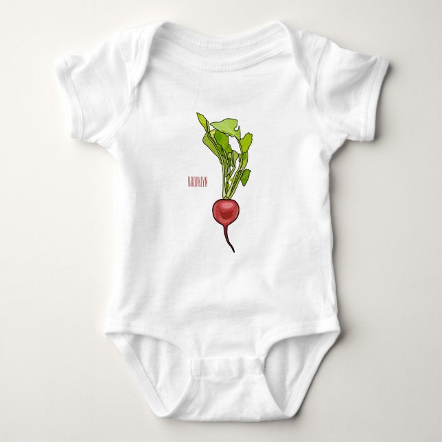 illustration av tecknaden Radish T Shirt (Framsida)