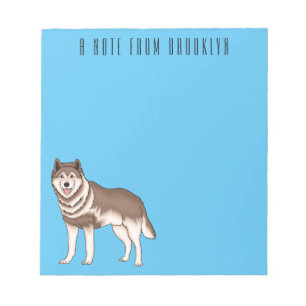 illustration av tecknaden siberian husky anteckningsblock
