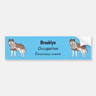 illustration av tecknaden siberian husky bildekal