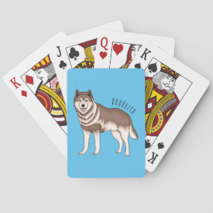 illustration av tecknaden siberian husky casinokort