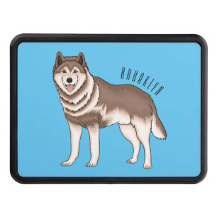 illustration av tecknaden siberian husky dragkroksskydd