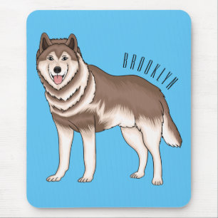 illustration av tecknaden siberian husky musmatta