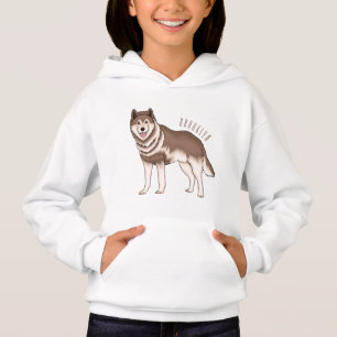 illustration av tecknaden siberian husky t shirt
