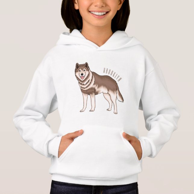 illustration av tecknaden siberian husky t shirt (Framsida)