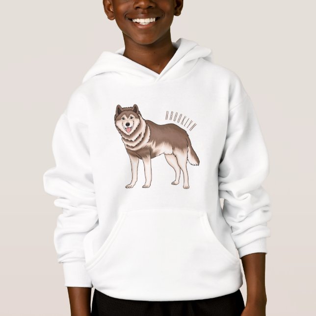 illustration av tecknaden siberian husky t shirt (Framsida)