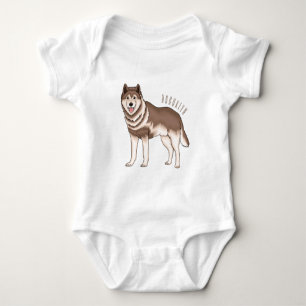 illustration av tecknaden siberian husky t shirt