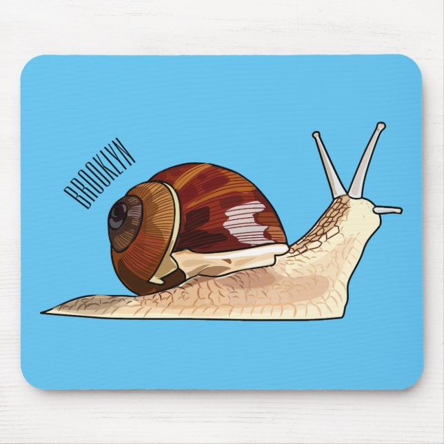 illustration av tecknaden snigel musmatta (Framsidan)