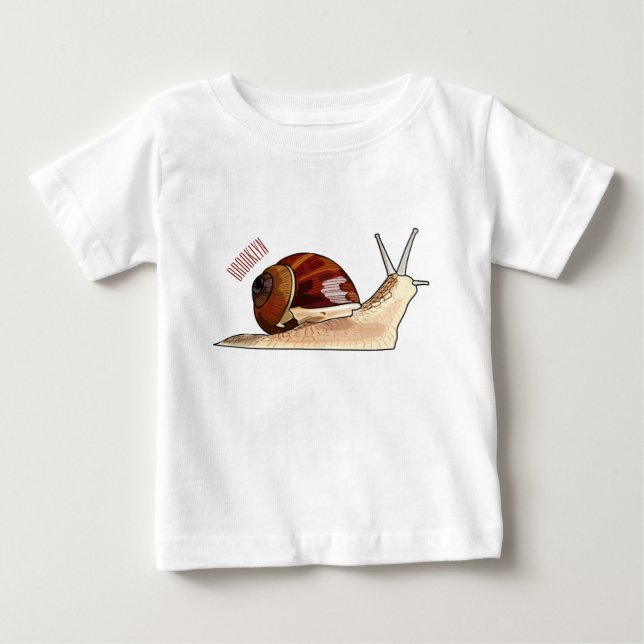 illustration av tecknaden snigel t shirt (Framsida)