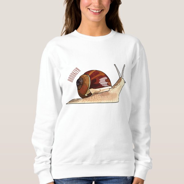 illustration av tecknaden snigel t shirt (Framsida)
