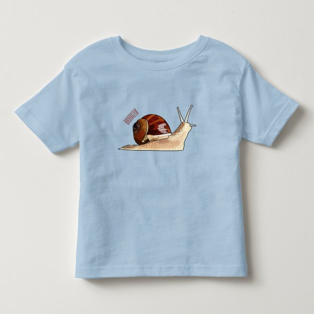 illustration av tecknaden snigel t shirt (Framsida)