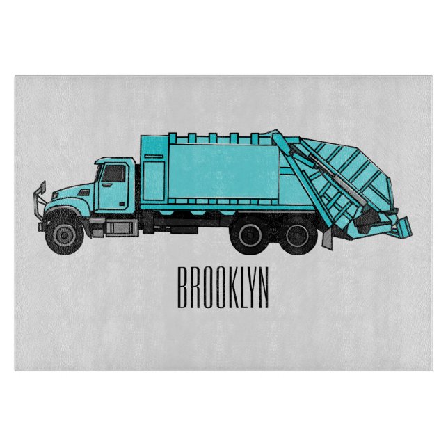 illustration av tecknaden sopor lastbil (Framsidan)