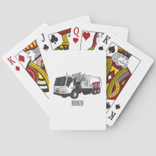 illustration av tecknaden sopor lastbil casinokort