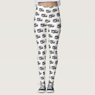 illustration av tecknaden sopor lastbil leggings