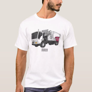illustration av tecknaden sopor lastbil t shirt