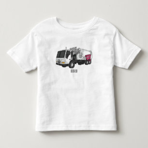 illustration av tecknaden sopor lastbil t shirt