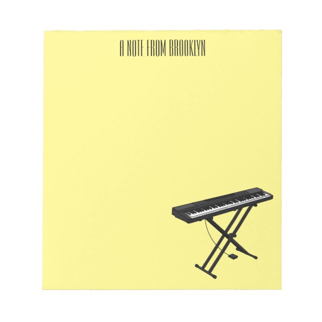 illustration av tecknaden tangentbord piano anteckningsblock (Framsida)