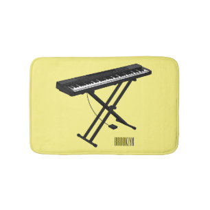 illustration av tecknaden tangentbord piano badrumsmatta