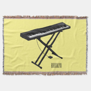 illustration av tecknaden tangentbord piano filt