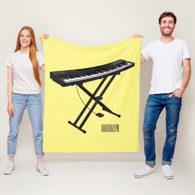 illustration av tecknaden tangentbord piano fleecefilt (På plats)