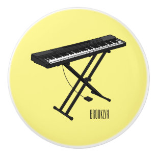 illustration av tecknaden tangentbord piano knopp