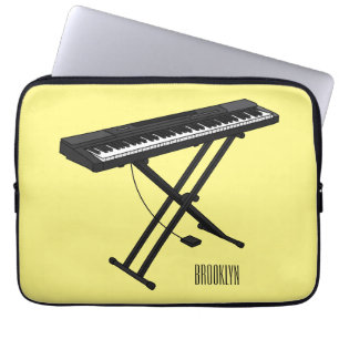 illustration av tecknaden tangentbord piano laptop fodral
