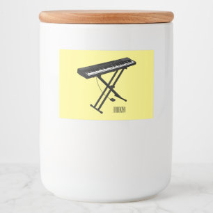 illustration av tecknaden tangentbord piano mat etiketter