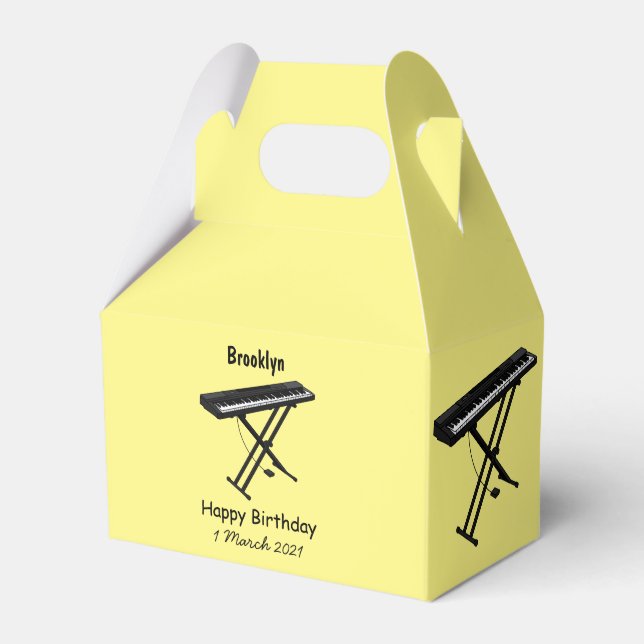 illustration av tecknaden tangentbord piano presentaskar (Framsidan Sidan)