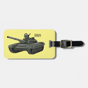 illustration av tecknaden tank bagagebricka