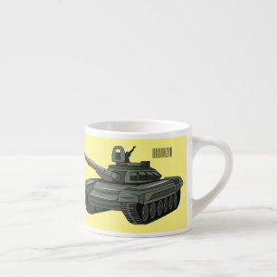 illustration av tecknaden tank espressomugg