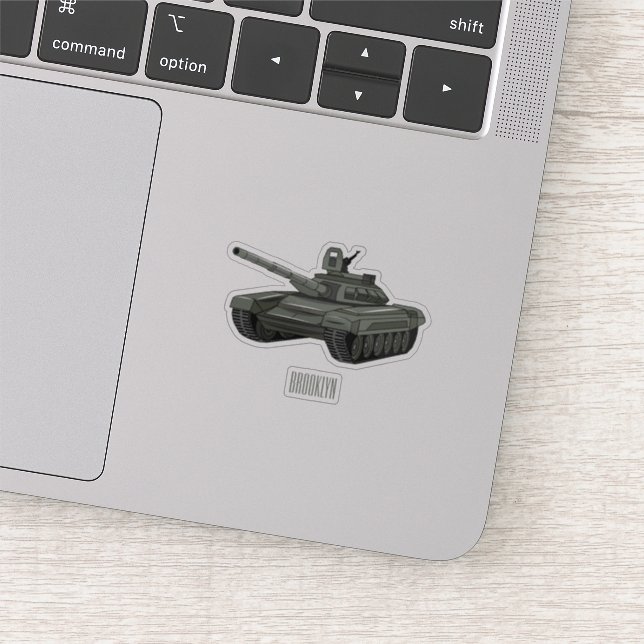 illustration av tecknaden tank klistermärken (Detalj)