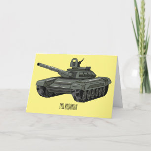 illustration av tecknaden tank kort