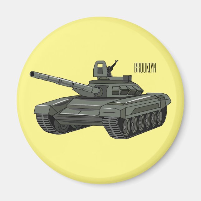 illustration av tecknaden tank magnet (Framsidan)