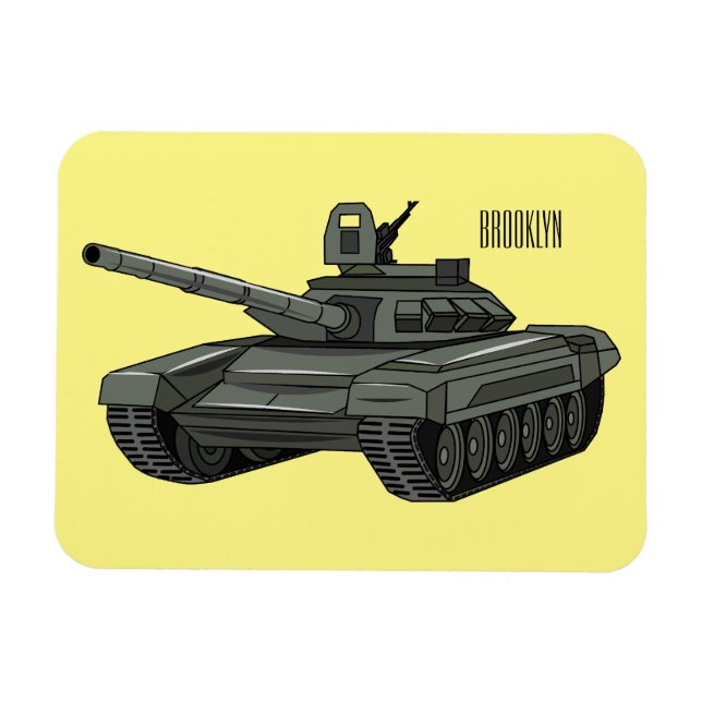 illustration av tecknaden tank magnet (Horisontell)
