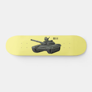 illustration av tecknaden tank mini skateboard bräda 18,5 cm