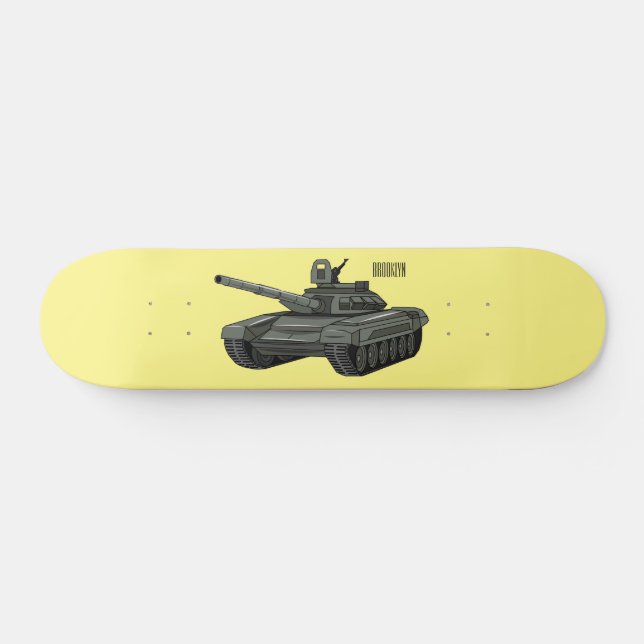 illustration av tecknaden tank mini skateboard bräda 18,5 cm (Horz)